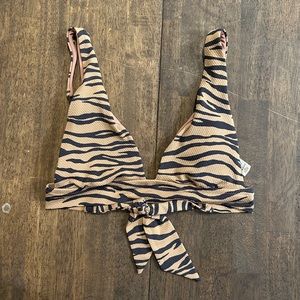 Aerie tiger print triangle bikini top